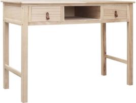 Secretária VIDAXL (110x45x76cm - Madeira natural)