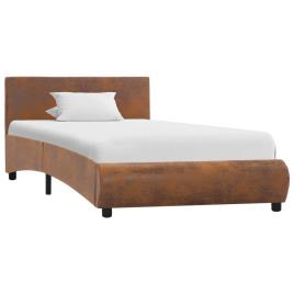 Cama  285475 Couro Artificial Castanho (100x200 cm)