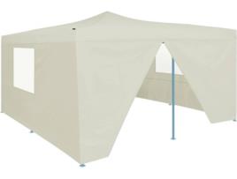 Pérgola VIDAXL 4 Paredes Creme (5 x 5 m)