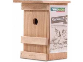 Casot+a para Aves  (Castanho - 24.5x17x17cm - Madeira)