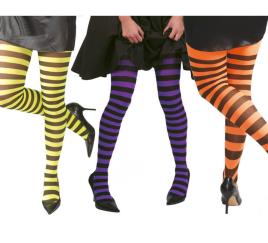 Meia-calça às riscas para mulher