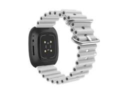 Bracelete Pulseira Round Cinzento para Fitbit Versa 3