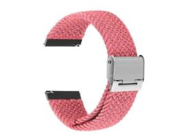 Bracelete Pulseira Entrançada Flexível para Garmin Forerunner 255S Music Rosa