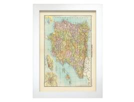 Cartazes Geográficos De NACNIC Em Estilo Vintage Mapa Da Península Ibérica Ilustrações De Antigos Mapamundis Em Tons De Sépia Tamanho A3 Sem Quadro