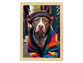 NACNIC Staffordshire Place Hum Color Em Tolo De Fotografia Do Como Ilustrações Engraçadas De Animais Com Roupas Humanas Estrutura De Madeira A4