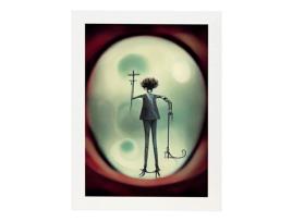 Placa Oculista Intelectual NACNICa No Estilo De T Burton Ilustrações De Profissões E Negociações Inspiradas Na Arte Gótica E Escura A4 Marco Blanco