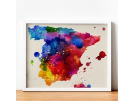 Folha De Mapa Spana 2. Lians E Ilustrações De Cidades, Comunidades E Mapas Espanhóis.