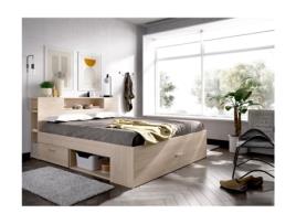 Cama com Cabeceira VENTE-UNIQUE Leandre (140x190 cm)