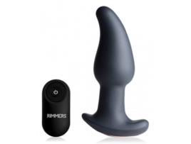 Plug Anal Vibratório Com Efeito Gyrom Black Kiss E Controle Remoto RIMMERS