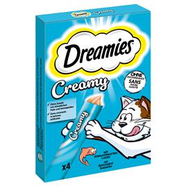 Dreamies Creamy Snacks cremosos para gatos - Pack económico: Salmão  (44 x 10 g)