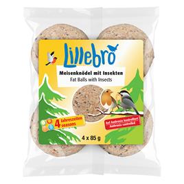 Lillebro bolas de gordura com insetos comida para aves selvagens - Pack económico: 4 x 340 g