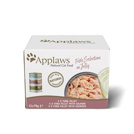 Applaws Adult latas para gatos 12 x 70 g - Pack misto - Seleção de peixe em gelatina