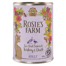 Rosie's Farm Adult 12 x 400 g para gatos - Pack económico - Peru e pato