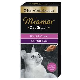 Miamor Cat Snack Creme de Malte e Malte e Queijo - Multibox - 24 x 15 g