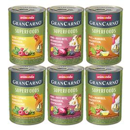 Animonda GranCarno Superfoods Adult - Pack misto  - 6 x 400 g