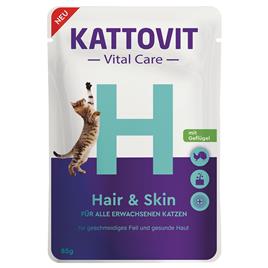 Kattovit Vital Care Hair & Skin com aves em saquetas - 85 g