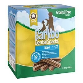 Barkoo Dental Snacks para cães - SEM CEREAIS - Pack económico - Cães de porte grande (56 uds. - 1,44 kg)