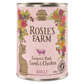 Rosie's Farm Adult 12 x 400 g para gatos - Pack económico - Cordeiro e frango