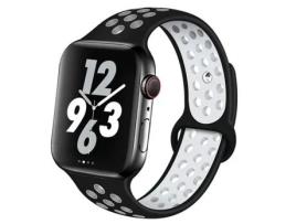 Bracelete Desportiva para Apple Watch Series 8 Aluminum 41Mm Preto / Branco
