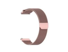 Bracelete Milanese com Fecho Magnético para Samsung Galaxy Watch5 4G 44 Mm Rosa Claro