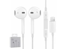 Auriculares com Certificado Mfi para Apple Iphone 14 Branco