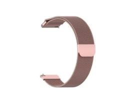 Bracelete Milanese com Fecho Magnético para Fossil Q Explorist Hr Gen 4 Rosa Claro