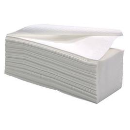 AMOOS Toalhete de Papel Dobrado, 2 Camadas, 142 Folhas, Meia dobra, 200 mm, Branco, Embalagem de 20 Packs