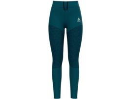 Calças justas para Mulher ODLO Malha Millennium Yakwarm Azul para Corrida (XS)