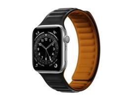 Bracelete Magnetica de Silicone para Apple Watch Series 8 45Mm Preto