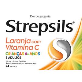 Strepsils Laranja Com Vitamina C 24 pastilhas