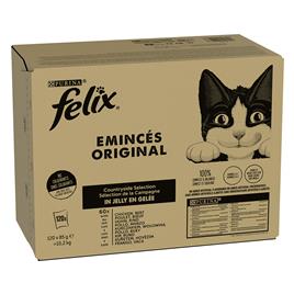 Felix saquetas 120 x 85 g - Jumbopack - Vaca e frango