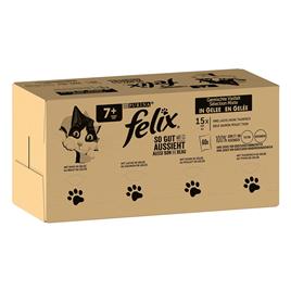 Felix Fantastic 120 x 85g - Jumbopack - Senior (vaca, salmão, frango, atum)