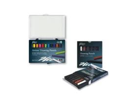Caixa de Pastel Desenho Gallery Artist 12 Cores Sortidas
