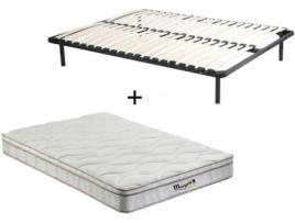 Pack Somier e Colchão MORGENGOLD Wolkentanz (Preto - 140x190 cm)