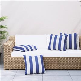 vidaXL Almofadas decorativas 4 pcs 40x40 cm tecido azul e branco