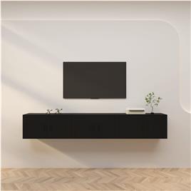 vidaXL Móveis de TV de parede 3 pcs 80x34,5x40 cm preto