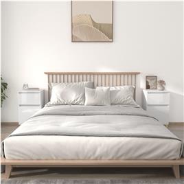 vidaXL Mesas de cabeceira 2 pcs 40x35x70 cm branco brilhante
