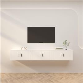 vidaXL Móveis de TV de parede 3 pcs 80x34,5x40 cm branco