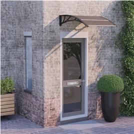 vidaXL Toldo para porta 80x100 cm policarbonato preto
