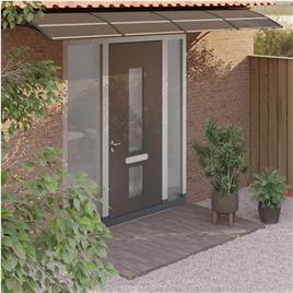 vidaXL Toldo para porta 400x80 cm policarbonato preto