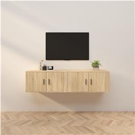 vidaXL Móveis de TV de parede 2 pcs 80x34,5x40 cm carvalho sonoma