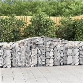 vidaXL Cestos gabião arqueados 20pcs 400x50x80/100cm ferro galvanizado