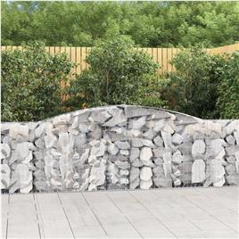 vidaXL Cestos gabião arqueados 25 pcs 400x30x100/120 ferro galvanizado
