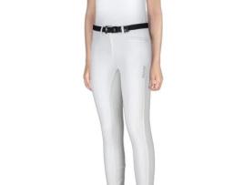Calças de Equitação para Menina EQUILINE (8/9 Anos - Branco)