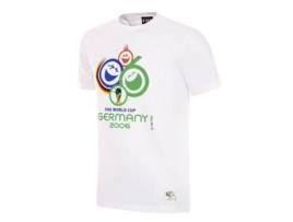 T-shirt Unissexo de Futebol COPA FOOTBALL (S - Algodão - Branco)