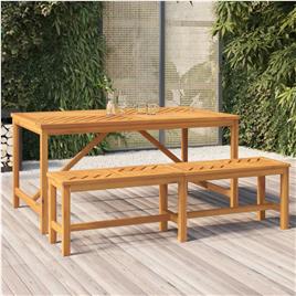 vidaXL Banco de jardim 150 cm madeira de acácia maciça
