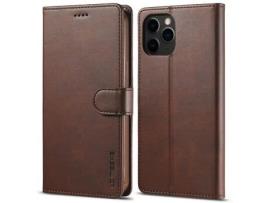 Capa PU + TPU LC.IMEEKE à prova de choque com suporte para café para iPhone 13 Pro Max 6.7