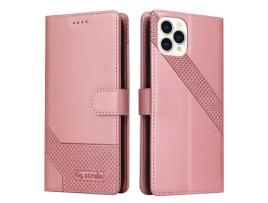 Capa PU + TPU GQ.UTROBE Rosa ouro para iPhone 13 Pro Max 6.7