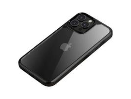 Capa TPU + acrílico IPAKY híbrido transparente de pelagem dupla preta para iPhone 13 Pro Max 6.7