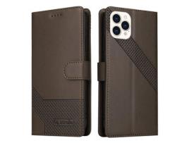 Capa PU + TPU GQ.UTROBE Marrom para iPhone 13 Pro Max 6.7